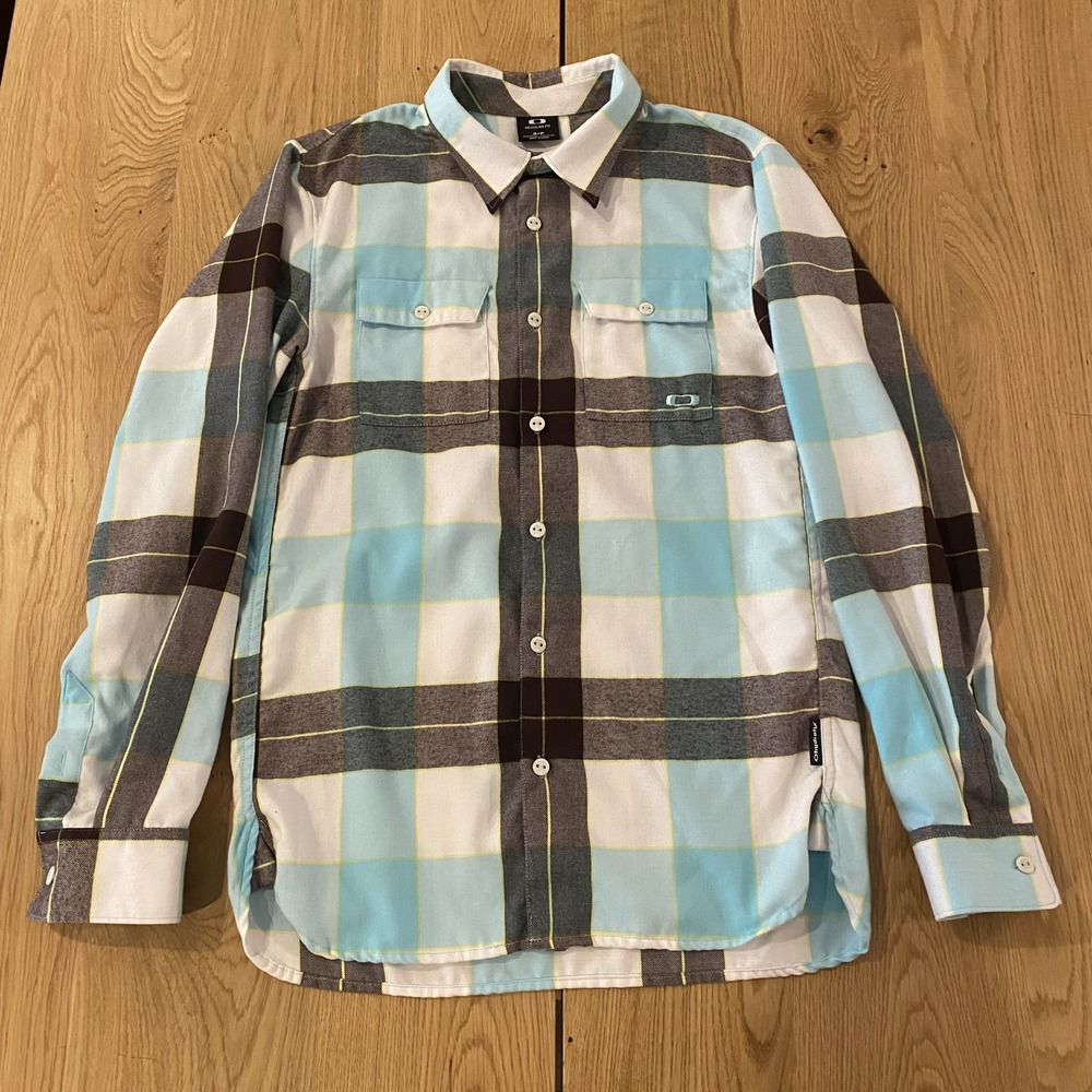 Oakley Y2K Check Flannel Shirt Men's Small Long Sleeved Casual Shirt
